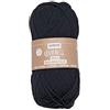 Glorex 5 1004 17 - Cotone 100% cotone, versatile per lavori a maglia, uncinetto e artigianato, ottima qualità, morbido e lavabile, 50 g, ca. 170 m, nero