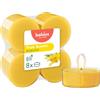 Bolsius Confezione da 8 Maxi candele tealight profumate - Mimosa - Lunga durata di combustione di 8 ore - Estratti naturali - Cera vegana - Senza olio di palma