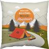GRUSS & CO Cuscino con motivo montagna, cuscino decorativo in cotone, 30 cm x 30 cm, reversibile, regalo, compleanno, decorazione, 48422