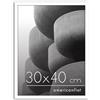 Americanflat Cornice 30x40 cm Bianca - Cornice per Foto 40x30 cm con Bordo Sottile e Pannello Protettivo in Plastica - Portafoto con Ganci Seghettati Integrati per Pareti
