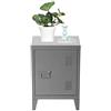 HOMYLIN FURNITURE-R France Mobile Basso con cassettiera in Metallo, Stile Vintage, per Divano, Mini libreria, Dimensioni 40,5 x 30,5 x 57,5 cm, Colore: Grigio, 40 x 30 x 57 cm