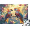 4A5W8E3N Accento floreale Accento uccello Puzzle pappagallo carta 1000 pezzi per adulti Puzzle educativo Decorazione casa Regalo anti-stress 52x38cm/1000pcs