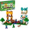 LEGO 21249 Minecraft La Scatola di Costruzione 4.0, Set 2in 1; Costruisci Torri di Fiume o Una Capanna di Gatto, con Figure Alex, Steve, Creeper e Zombie Mobs, Giocattoli per Bambini