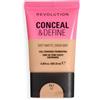 Revolution Beauty London Revolution Conceal and Define Soft Matte Tube Foundation, Fondotinta Coprenza Totale Opaco, F6.7NC, 23ml