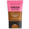 Revolution Beauty London Revolution Conceal and Define Soft Matte Tube Foundation, Fondotinta Coprenza Totale Opaco, F14.2NW, 23ml