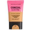 Revolution Beauty London Revolution Conceal and Define Soft Matte Tube Foundation, Fondotinta Coprenza Totale Opaco, F9.2N, 23ml