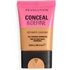 Revolution Beauty London Revolution Conceal and Define Soft Matte Tube Foundation, Fondotinta Coprenza Totale Opaco, F9.7W, 23ml