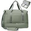 SEAFEW Borsone da Viaggio Extra Grande 45L, Bagaglio a Mano Borsa da Viaggio con Scomparto per le Scarpe, Borsa Sportiva Borsone da Palestra da Weekend,L02 Verde