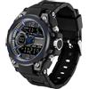 findtime Orologio militare da uomo, per attività all'aperto, sportivo, impermeabile a 50 atm, orologio tattico, militare, per sport, grande quadrante multiplo, facile da leggere in notte