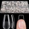 XIAOHEBAN 600 Pz Tip In Gel Per Unghie Finte Ballerina Medio, Soft Gel Press On Nails Tip Unghie Ricostruzione, Tips Unghie Finte Ballerina Per Manicure E Nail Art Diy - 10 Taglie - Trasparenti