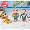 SEGA Curioso George Peluche Bambola Estate Ver. 2024 Set Di 3 Express From Japan 21cm