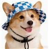ATLETHIOLOG Cappello per Cani, Estate Protezione Solare Cappellino Parasole con Visiera per Gatto, Cinturino Regolabile, Cappello da Sole Estivo per Gatto con Fori per Orecchie per Animali 3.5-20kg (B, S)