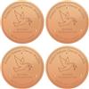 FINGERINSPIRE 4 Pz Disco per Bagno per Uccelli in Rame, Dischi in Rame Puro 10cm Prevenzione Naturale delle Alghe Supporto a Tre Punti Accessori per Bagno per Uccelli per Esterni e Interni
