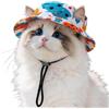 ATLETHIOLOG Cappello per Cani, Estate Protezione Solare Cappellino Parasole con Visiera per Gatto, Cinturino Regolabile, Cappello da Sole Estivo per Gatto con Fori per Orecchie per Animali 3.5-20kg (A, L)