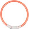 ulafbwur Collare per cani in gomma LED ricaricabile arancione 50 cm