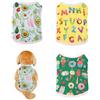 FFWTPY Maglietta per Cani 3 Pezzi Vestiti Estivi Traspiranti con Stampa Frutta e Gelato Abbigliamento Divertente per Cuccioli e Cani di Piccola Taglia (XL)