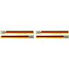 4R Quattroerre.it Quattroerre 14083 Sticker Adesivo 3D Bandiera Slim Germania Scacchi Dx-Sx (Confezione da 2)