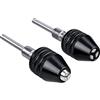 Bestgle 2pcs Mandrino senza Chiave Trapano Elettrico Adattatore Metallo Nero Rapido Ricambio Universale 3MM Stelo per Smerigliatrice Elettrica