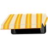 Pescaplanet Tendine Oscuranti Ombreggianti per Finestre Camper di Colore Grigio Realizzate in Tessuto TEMPOTEST Varie Misure per Tutti I Camper (Riga Arancio, mm 850 X 430)