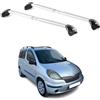 OMAC Barre Portatutto Trasversali TÜV geprüft per Toyota Yaris Verso 1999-2005 - Bloccabile (4 Schlösser) - Max 100 kg - Edelstahlband + Gummischutz Argento