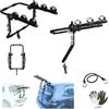farbrothersonline COMPATIBILE CON Renault Kadjar (Rails) 5p (2015->) PORTA BICICLETTE POSTERIORE PER AUTO PER 3 BICI CICLO PORTABICI IN ACCIAIO CON REGOLAZIONI DI CINGHIE E FIBBIE