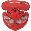 one MASCHERA FARO ENDURO CROSS NAKED MOTARD ROSSO COMPATIBILE CON MANGA FANALE COMPATIBILE CON UNIVERSALE MOTO LUCE