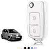 TOOMUME Cover Chiave Auto per VW Golf 6 5 4 Polo Up Caddy Beetle Tiguan T5 | Silicone Morbido, Antiurto, Anticaduta, Antigraffio, Custodia Protettiva Chiave per Seat Ibiza Leon Skoda Fabia, 2 Tasti