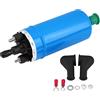 Terisass pompa benzina 12v + Pompa Benzina, Pompa del Carburante Elettrica Ad Alta Pressione 12 V in Linea Pompa di Trasferimento del Carburante con Kit di Installazione per E23 E24 E12