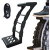 Generic Scaletta pieghevole in metallo per veicoli, supporto regolabile per tettuccio, antiscivolo resistente, accessorio compatto per portellone posteriore, accessorio per auto, SUV, auto, auto