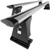 Mossa Barre portatutto allu adatte a Citroen C3 II (2009-2016) argento DBe | Hatchback - con punti di fissaggio di serie