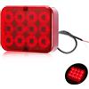 DARKGUARD 1xRosso Fendinebbia Posteriore LED 12v per Rimorchi E-mark Fendinebbia Veicolo Blocchi Luci Antinebbia,Impermeabile Lampada del Freno Led per Camion Caravan Furgoni Auto Trattore