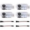 Fukaisu 4pz Luce LED per Portiera con Proiezione del Logo, Luce di Benvenuto ad Alta Definizione Che non Sbiadisce Mai Compatibile con A3/A4/A5/A6/A7/A8/Q3/Q5/Q7/R8/TT/RS/S3/S4/S5/S6 (4 Anelli)