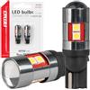 AMIO Lampadine LED CANBUS T10 W5W 9 SMD 3030 Bianco 12V 24V 36V 48V AMIO-04244