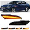 OZ-LAMPE Frecce Laterale Dinamico a LED per Alfa-Romeo 147 156 Tipo Lancia Delta III Ypsilon, Indicatori di Direzione Laterale a LED Canbus, Nero, 2 Pezzi