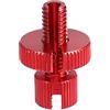 X AUTOHAUX 1 Pezzo M8 Vite di Regolazione Cavo Frizione Freno Linea con Scanalatura per Moto, Bici, Scooter in Lega di Alluminio Rosso