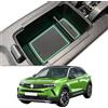 MEDZUK Console Centrale Auto Compatibile con Opel Mokka B | Mokka-e 2020-2024 2025 Scatola Bracciolo portaoggetti, Organizer Vassoio Accessori con Tappetino Antiscivolo (Verde)