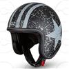 Cruizer Casco Jet Moto Scooter Omologato Nero Opaco Stella Bianca (L)