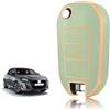 TOOMUME Cover Chiave TPU, Custodia Chiave Adatto per Peugeot 208 308 508 2008 3008 Rifter Citroen C3 C4 Cactus Berlingo Picasso Xsara Jumpy, Copri Chiavi Guscio Chiave Auto Telecomando - Flip Key