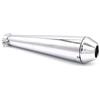 Generico Marmitta MEGATON Universale Moto Cafe Racer Scrambler Terminale di Scarico (Cromato)