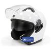 VENTUX GEAR Casco Moto Jet Bianco Taglia XL - Doppia Visiera Predisposizione Bluetooth