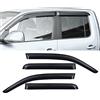 JHCHAN Deflettori d'aria per VW Amarok 2012-2022 V6 AMAROK Canyon Atacama Aventura D Cab, parapioggia, parasole, accessori di montaggio per portiera, colore nero fumo, set da 4 pezzi