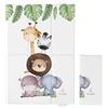 Viculii Fasciatoio pieghevole e portatile con animali safari, 40 x 60 cm, impermeabile e lavabile, pratico e pratico