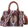 Wrangler Aztec Tote Bag per le donne Boho borse a spalla e borse, Angel Diamond Borgogna (Tracolla per chitarra), Small