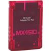 Generic MX4SIO SIO2SD Micro Adattatore per Scheda di Memoria Lettore di Schede Durevole per con Software OPL (Rosso trasparente)