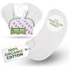Natissy Salvaslip riutilizzabili SENZA ALI con stampa antiscivolo in cotone organico per perdite vaginali (S, 7 pz); 100% traspiranti, comodi; salvaslip lavabili ad alta T° per l'igiene quotidiana (senza PUL)