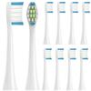 SAVTMVAS 10 testine di ricambio compatibili con OcleanOne, Flow, X Pro, X Pro Elite, X Pro Digital, X10, X Ultra, Air2, F1 usm.(bianco)