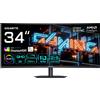 GIGABYTE MO34WQC36 Monitor Gaming Curvo 34" WQHD - 3440 x 1440, 360Hz, 0.03ms, KVM, 300 cd/m², FreeSync Premium Pro, DisplayHDR