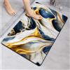 Hixingo Tappeto da Bagno in Diatomite, Tappeto Bagno Cucina Antiscivolo, 3D Stampe di Marmo Tappetino Assorbente e Asciugatura Rapida, Tappetino per Doccia e Ingresso (Blu scuro,80x120cm)