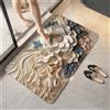 Odot Tappeto Bagno Antiscivolo Diatomite, Lavabile Assorbente Asciugatura Rapida Tappetino in Microfibra Tappetino da Bagno per Doccia Ingresso Cucina, Classico Fiori (Retrò,60x90cm)
