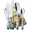 WMF Posate per bambini WMF Minions con incisione del nome - bellissimo set di posate per bambini - regali di battesimo personalizzati con incisione - idee regalo per bambine e bambini dai 3 anni, 4 pezzi